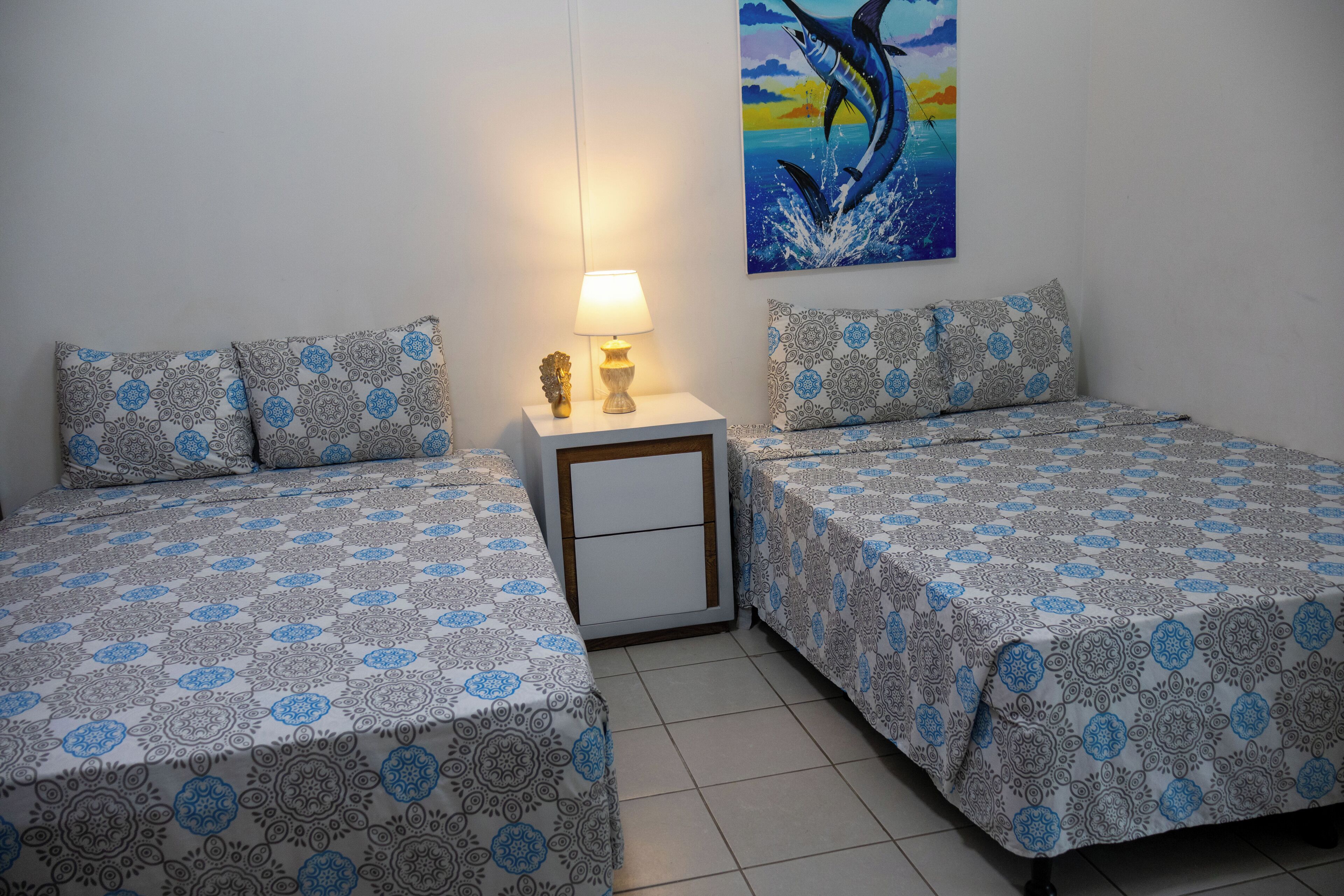 Comfort Quadruple Room, 2 Double Beds, Non Smoking, Private Bathroom | Premium bedding, desk, laptop workspace, free WiFi