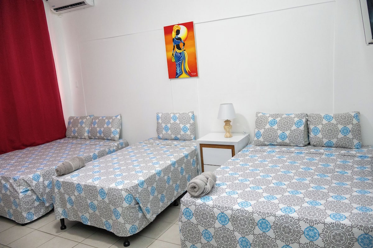 Comfort Quadruple Room, 2 Double Beds, Non Smoking, Private Bathroom | Premium bedding, desk, laptop workspace, free WiFi