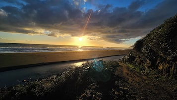 Vlak bij het strand