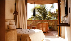 Quarto casal luxo, 1 cama Queen, para não fumantes, vista para o jardim | Vista do quarto