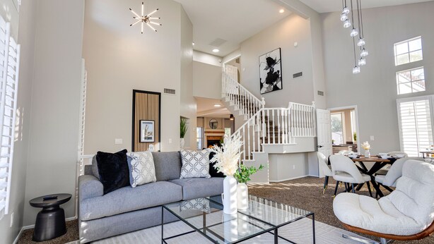 House, Multiple Beds, Pool Access, City View (73rd Glendale) | Living area | Fireplace - 73rd Glendale (Glendale)