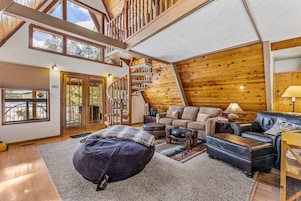 Cabin, Multiple Beds, Balcony, Mountain View (Mescalero Flagstaff) | Living area | Fireplace