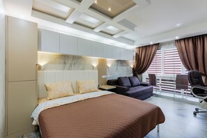 1 soverom, strykejern/-brett og sengetøy