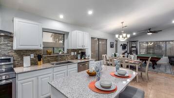 House, Multiple Beds, Pool Access, City View (165th Goodyear) | Private kitchen | Coffee/tea maker