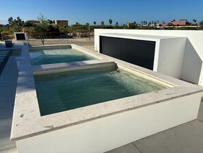 Terrace/patio - Beach House - Charming 3 Bedroom Pool/Spa - In Lighthouse Pointe Estates (Baja California Sur)