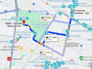 Property map - Oasis Iztacalco we Look Forward to Seeing you & Estadio GNP o F Sol (Ciudad de México)