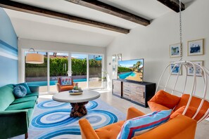 Smart TV - Stunningly designed, colorful, fun 3-bedroom house in Central Palm Springs. (Palm Springs)