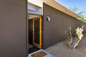 Exterior detail - Unwind Poolside @ The Desert Honey Palm Springs permit #625 (Palm Springs)