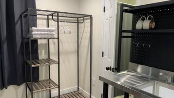 Towels, soap, shampoo, toilet paper