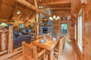 Dining - Luxury Cabin • 4 King Beds • Jacuzzi in Each Room (Sevierville)