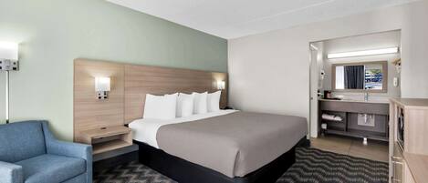 Standaard kamer, 1 kingsize bed, niet-roken | Een strijkplank/strijkijzer, gratis wifi, beddengoed