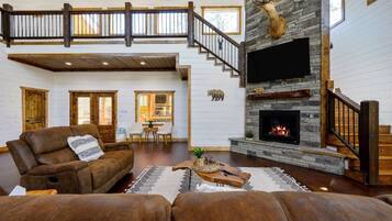 Smart TV, fireplace, video games