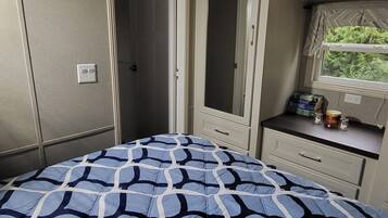 1 bedroom, iron/ironing board, bed sheets