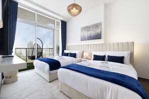 Desk, iron/ironing board, travel crib, WiFi