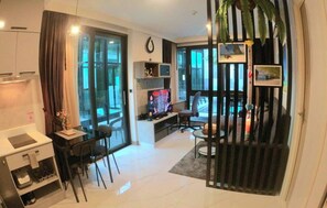 Apartamento, 1 quarto, acessível, sacada | Sala de estar