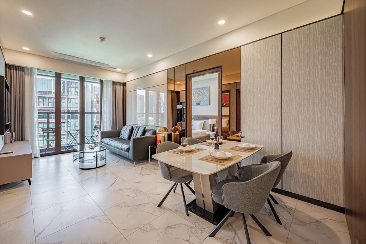 Suite Presidenziale, 2 camere da letto, accesso al Club Lounge, vista fiume | 3 camere, biancheria in cotone egiziano