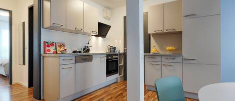 Basic-Apartment, Nichtraucher | Eigene Küche | Mini-Kühlschrank, Mikrowelle, Herdplatte, Espressomaschine