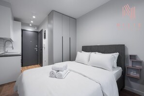 Studio - balkong | Barnsängar, gratis wi-fi och sängkläder