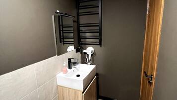 Apartment | Bathroom | Separate tub and shower, deep soaking tub, hair dryer, towels