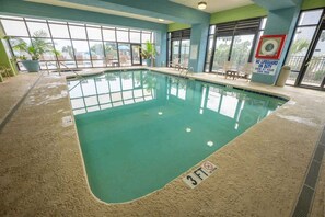 Indoor pool, a heated pool - New, Beautiful Decor, Meridian Plaza, Pools, Nice! (Myrtle Beach)