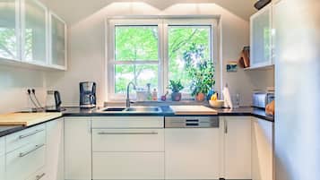 Fridge, oven, stovetop, dishwasher