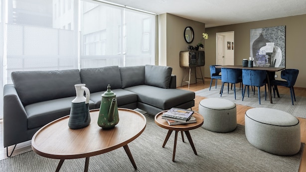 Apartment | Living area - 3BR Polanco Condo -elevator -parking-washer/dryer (Mexico City)