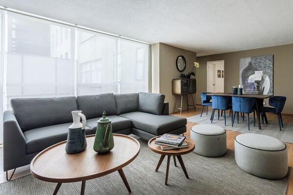 Living area - 3BR Polanco Condo -elevator -parking-washer/dryer (Mexico City)