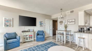 TV, fireplace, DVD player, offices