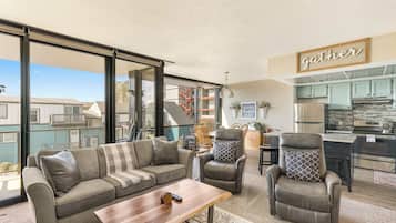 TV, fireplace, DVD player, offices