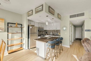 Fridge, microwave, oven, stovetop - Sand & Sea (212)Recently Updated Condo on the Prom (Seaside)