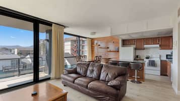 TV, fireplace, DVD player, offices