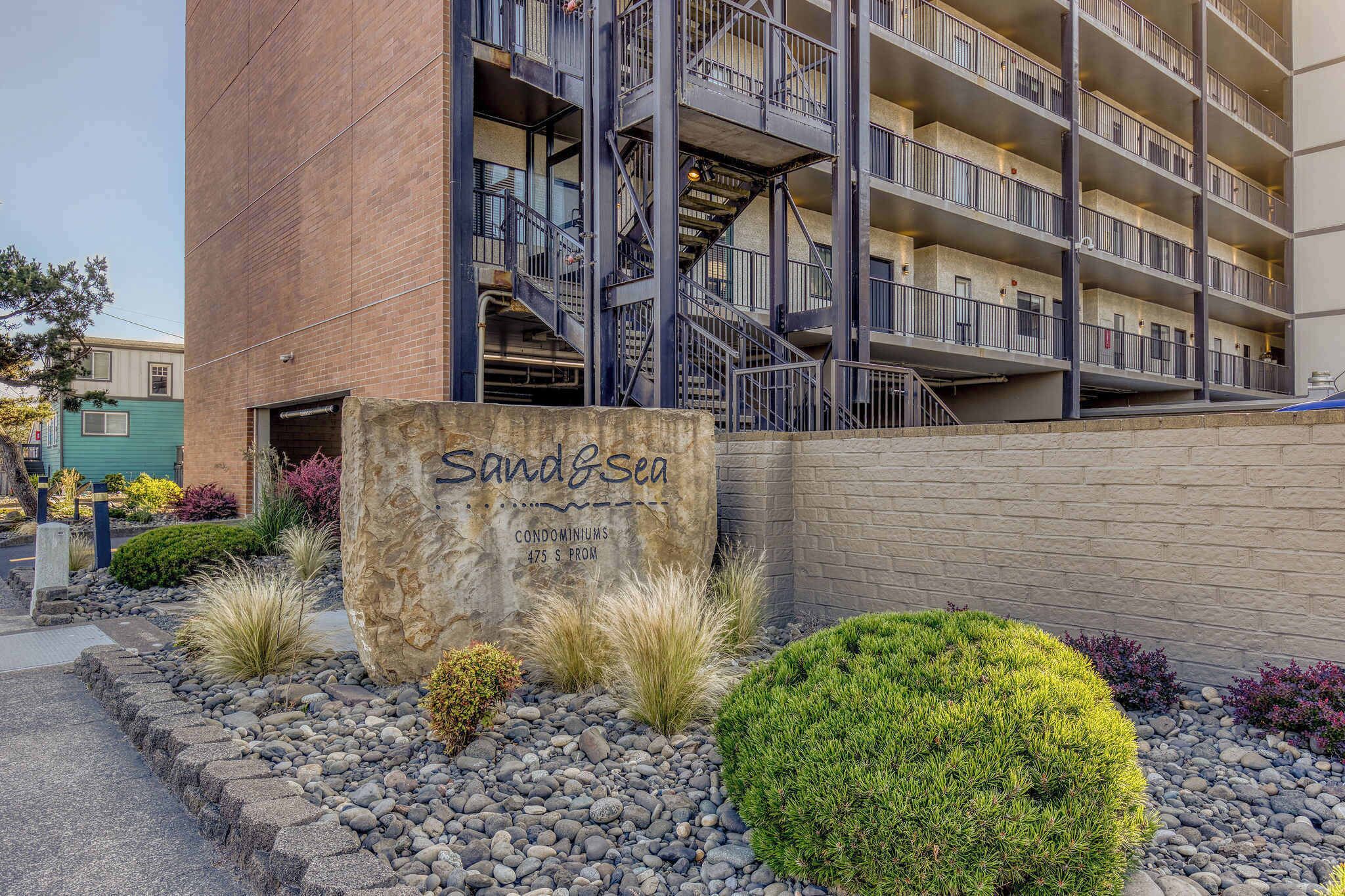 Experience the care at Sand & Sea! We take pride in our building, ensuring a comfortable and well-kept environment for your stay.