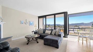 Tv, eldstad, dvd-spelare och kontor