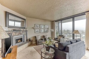 TV, fireplace, DVD player, offices