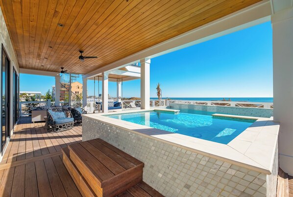 A heated pool