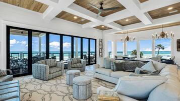 TV, fireplace, foosball, table tennis