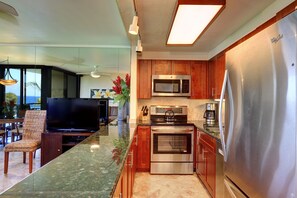 Condo, 1 Bedroom | Private kitchen | Coffee/tea maker, fridge, oven, toaster - Kihei Surfside, #511 1 Bedroom Condo by RedAwning (Kihei)