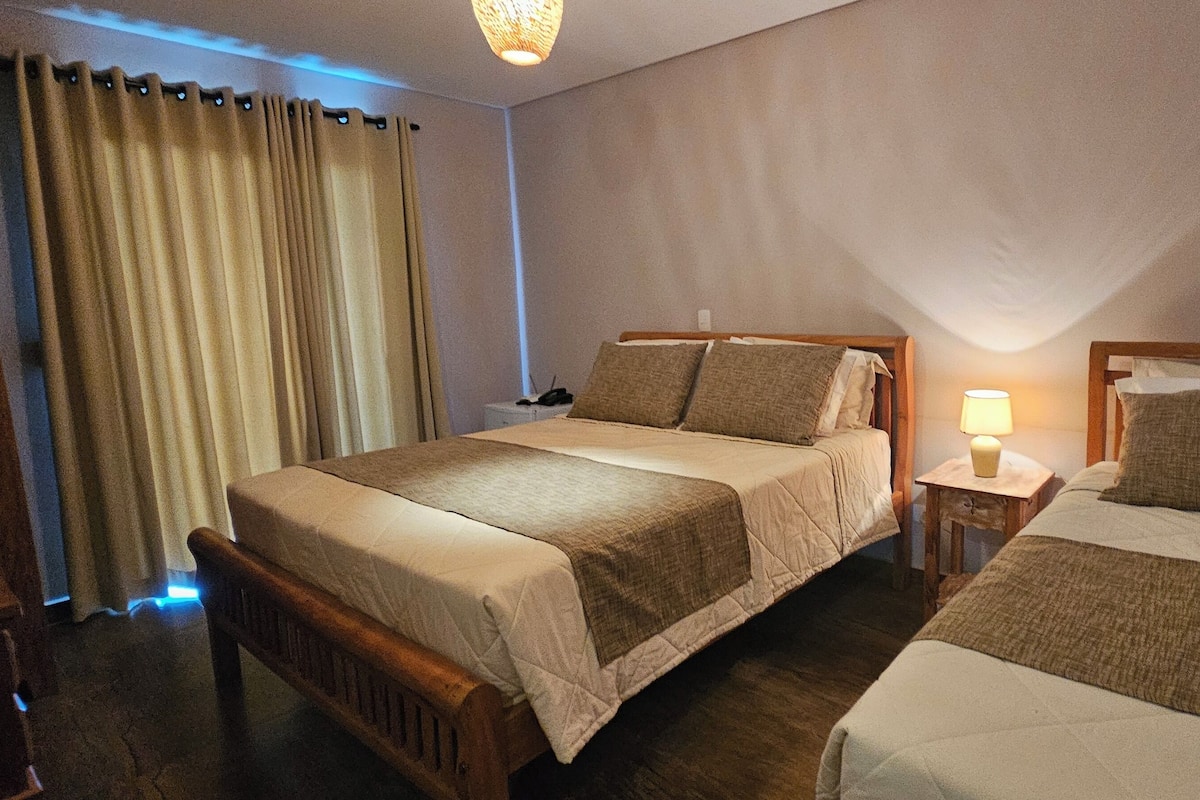 Premium bedding, minibar, desk, laptop workspace