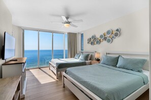 3 室のベッドルーム、WiFi (無料)、ベッドシーツ