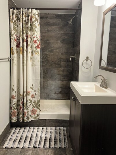 Large Furnished Basement Studio with Bathroom, WiFi, AC, and Parking in Stamford