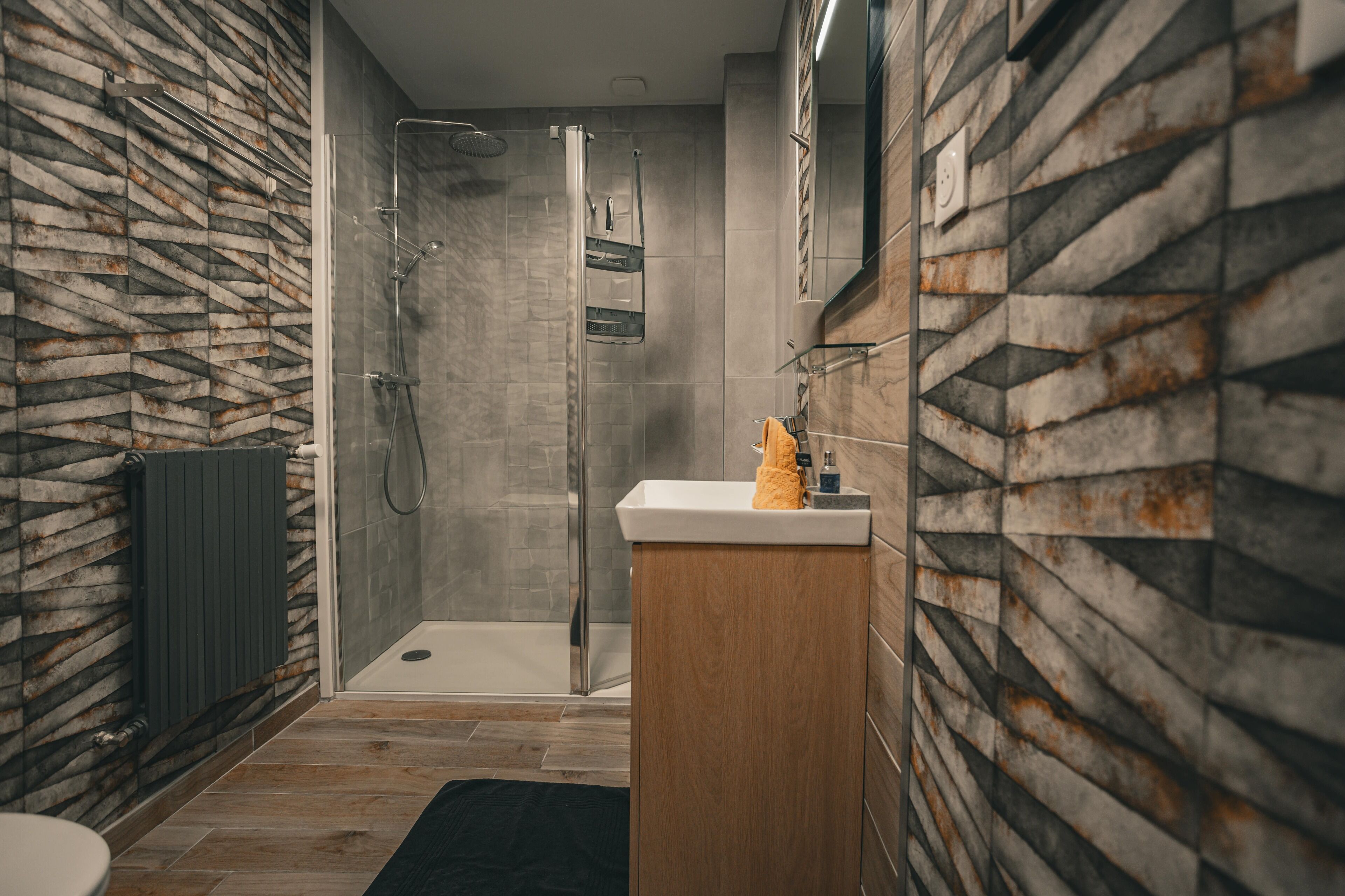 Shower, hair dryer