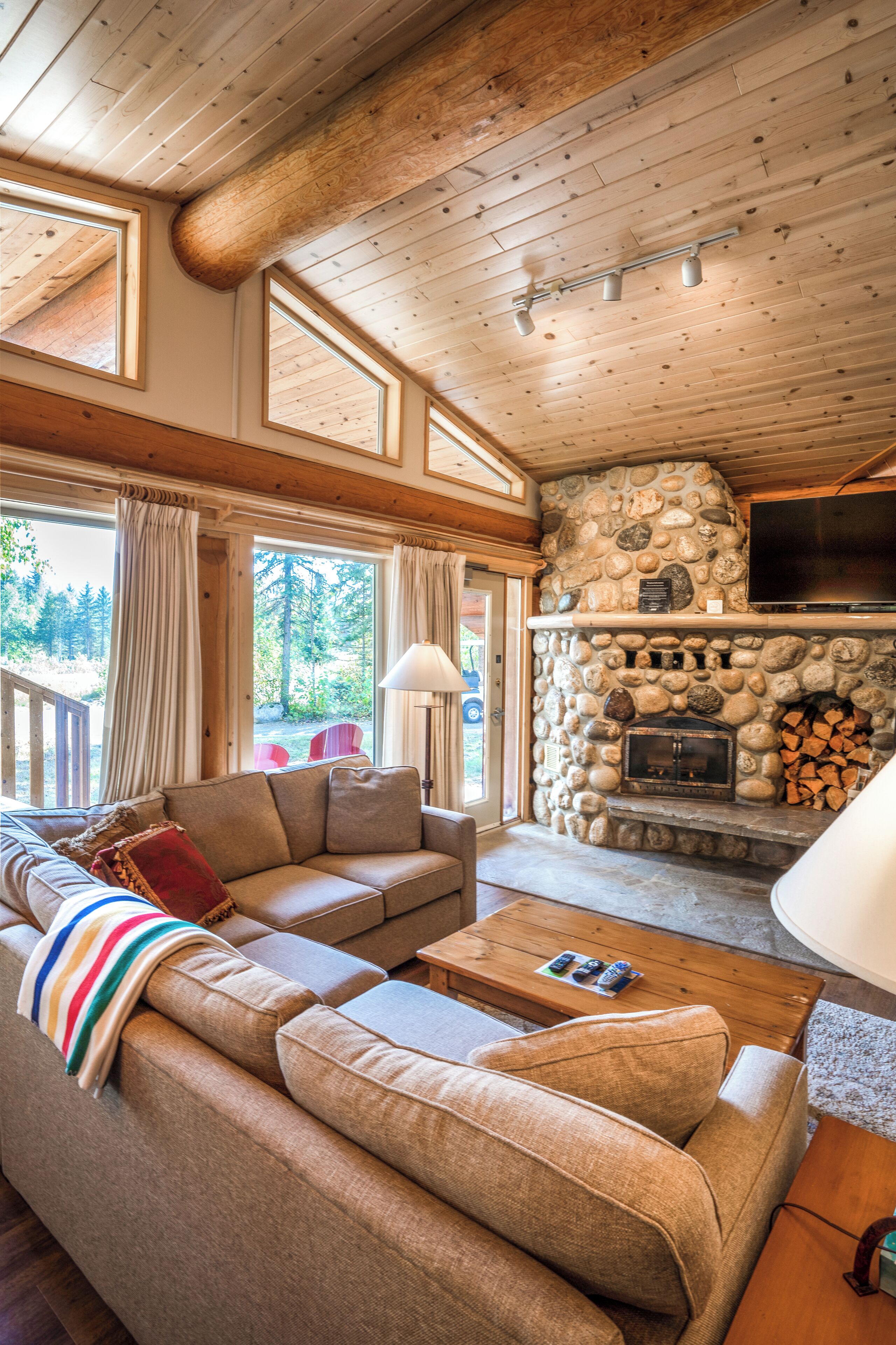 Luxury-Ferienhütte, 1 King-Bett, Bergblick | Wohnbereich