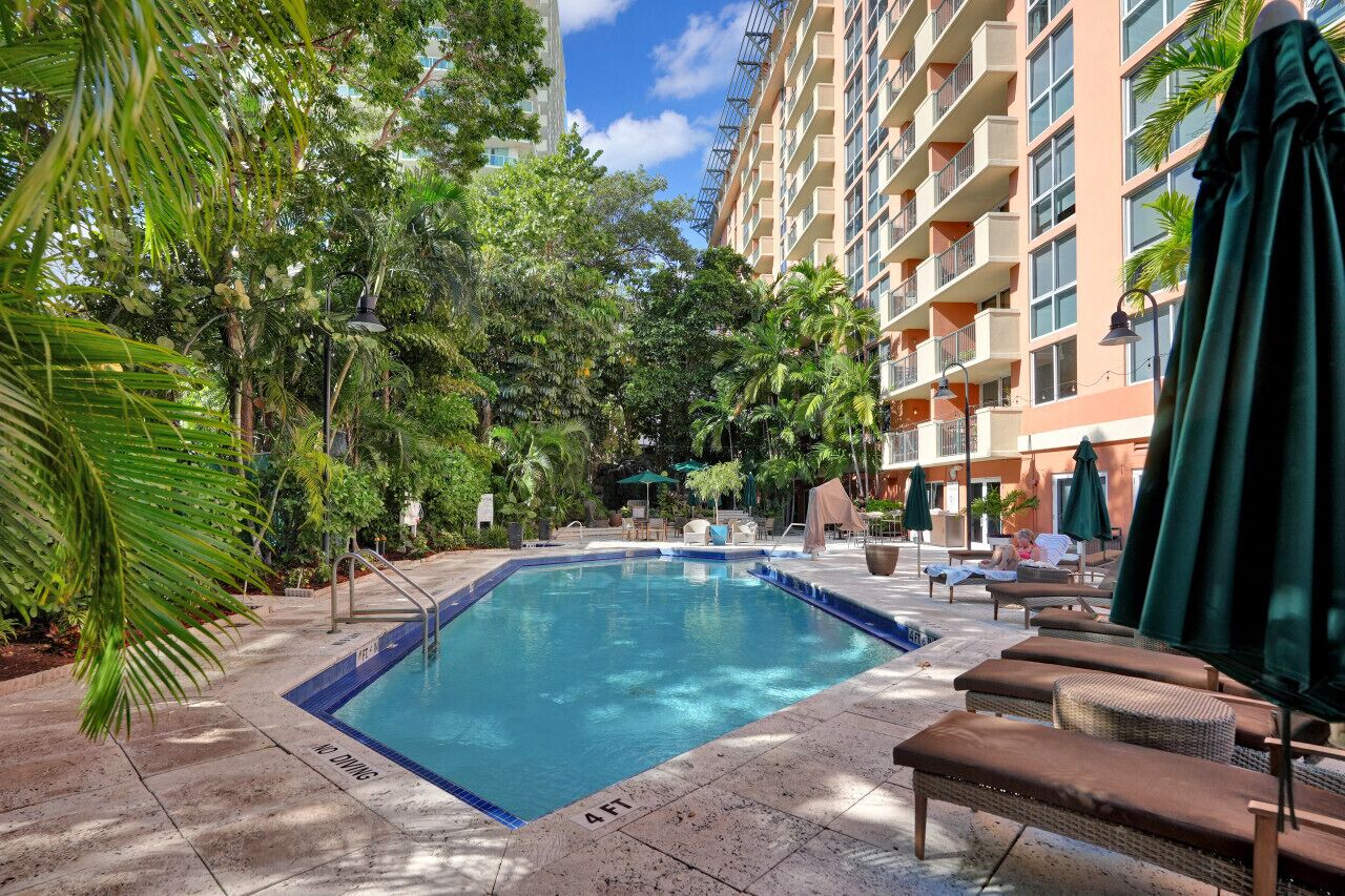 A heated pool