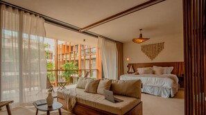 Premium Apartment, 1 Katil Raja (King) dengan Katil Sofa, Pool View | Ruang kerja komputer riba, Wi-fi percuma, cadar katil 