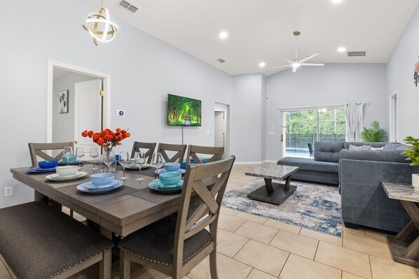 Dining - Family Oasis: 5-Bedroom Home & Pool, King Bed (Davenport)
