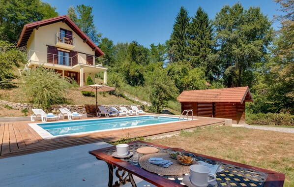 A heated pool