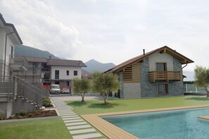 Exterior - Villa Sunset - with pool and large garden - few steps from the beach (Dervio)