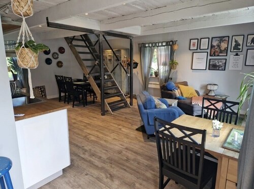 Countryside, two-level studio, built in an old barn.