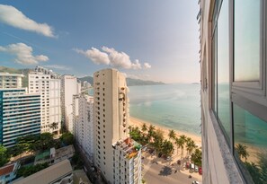 Vue depuis lâhĂ©bergement