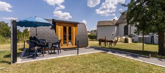 'Campingpod Auf Der Alpakawiese' with Private Terrace and Private Garden
